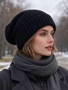 4/2/1pcs Unisex Korean Style Vintage Round Top Warm Short Beanie Knit Hat, Suitable For Autumn/Winter, Best Gift For Best Friend, Friend, Sister, Relative, Mother, Lover, Wife, Leader, Colleague, Ideal For Birthday Party, Banquet, Outing, Commute, Travel, Vacation - Multicolor - View 10