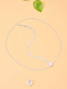 STONEFANS 1pc Autumn New Gothic Water Drop Hair Chain, European And American Fashion Street Style Rhinestone Headpiece For Women - Geometry - View 6