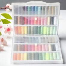 48pcs Colorful Random Sewing Thread Set | Vibrant Durable Polyester Thread, Suitable For Sewing Enthusiasts And Beginners | 402 Multi-Purpose Thread | Perfect For Hand Sewing, Machine And DIY Crafts - Set A - View 2