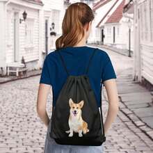1pc Customizable Personalized Drawstring Backpack, Custom Photo Exclusive Travel Bag, Lightweight Cinch Bag Suitable For Sports, Daily Use, Gym, Swimming, Fitness, Extracurricular Clubs - Multicolor - View 9