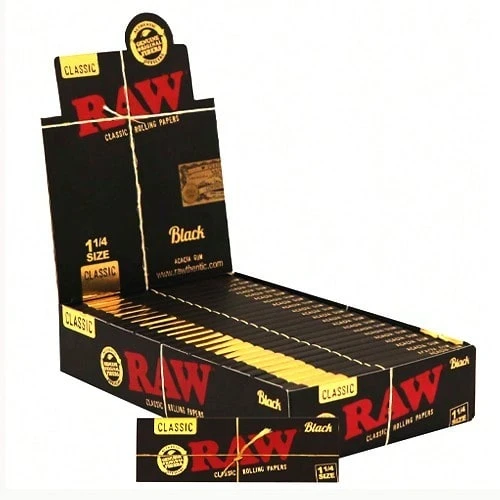Avant أوراق لف Raw Black Classic 1/4 غير مكررة فائقة الرقة، علبة من 24 دفتر، أفضل جودة مضمونة - مشاهدة 1
