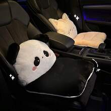 1pc Cute Pet One-Piece Car Seat Cushion, Fun Animal Shaped Seat And Backrest Integrated Pad, Comfortable Lumbar Support For Long Sitting, Car Interior Accessory For Women - A - View 5
