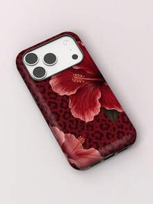 KOOLIFE 復古花卉美學手機殼，適用於 iPhone 18 Pro Max、17 Pro Max、16 Pro Max、15 Pro Max、14、13、12、11 - 芙蓉花 - 查看 2