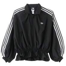Adidas Originals BLOUSY Women's Loose Funnel Neck Zip-Up Casual Everyday Jacket - Black - View 6