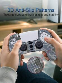 Compatible With PlayStation 5, Water Transfer Printing Design Protective Case, Anti-Slip, Anti-Sweat, Anti-Dust, Anti-Scratch, Better Grip, Enhanced Gaming Experience, Valentine's Day Confession/All-Season Romantic Gift - View 4