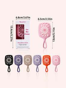 Hair Comb, Curling Comb, Detangling Comb With Chain Rope. Women's Detangling Comb, Comb, Hollow Massage Comb, Gift Box Packaging, Women's Hair Comb - Multicolor - View 5