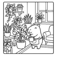 1 Adult Coloring Book Animal Coloring Book Relaxing Comfortable Daily Life Illustrations, Simple Bold Lines, Leisure Activity Book, Ideal Gift Choice For Animal-Loving Adults - Capybara Comfort - View 10