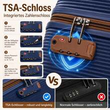 Travelhouse London Large Suitcase 75 X 48 X 26 Cm | Polycarbonate Hard Shell | TSA Lock, Aluminum Frame - Blue - View 6