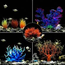 Aquarium Plants, 7 Pack Artificial Coral Ornament For Fish Tank Decorations - A - View 5