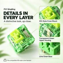 Penggantian Tombol Switch Keyboard 36 72 100 Pcs 5 Pin Hot Swap Switch untuk MX Outemu RGB Redragon Ideal untuk Kantor dan Gaming Gratis 2 in 1 Alat Pencabut dan Sikat Pembersih - View 6