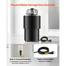 Garbage Disposals & Parts - Negro 3/4HP - View 6