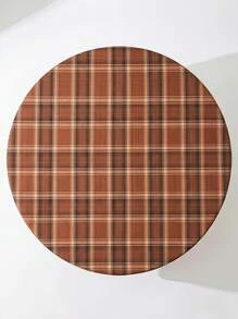 Veyra Day 1pc Rust Red Plaid Square Tablecloth, Farmhouse Style Dining Table Cover, Made Of Polyester, Suitable For Kitchen, Dining Room And Christmas Decor - Rust Red - View 8