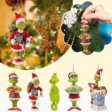 Hasbro Grinch 5pcs Acrylic Christmas Hanging Ornaments, Christmas Tree Decorations, Holiday Party Decor - One Size - View 8