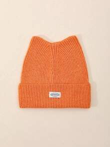 1pc Women's Y2K 3D Cat Ear Knit Hat, Men's Hip Hop Folded Brim Beanie, Soft Yarn Hat, Suitable For Daily Street Punk Style - Multicolor 1 - View 11