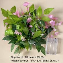 1 buah Lampu Hias Wisteria 20 LED 2M untuk Dekorasi Dalam Ruangan, Tata Letak Ruangan, Lampu Ambient, Pesta Ulang Tahun, Pernikahan, Hadiah Liburan, Lampu Hias Kecil - Kuning - View 5