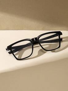 1pc Unisex Square Eyeglass Frame, Fashionable Non-Prescription Glasses, Suitable For Daily Wear. - Multicolor - View 3