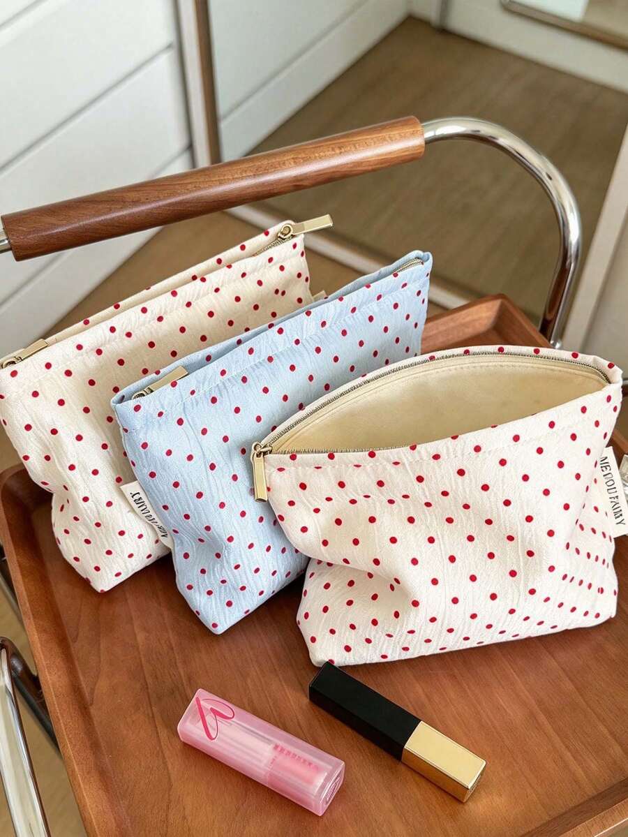 1pc Coquette Style, Rectangular Flat Pouch, Cosmetics & Small Personal Item Storage Bag, Makeup Pouch Toiletry Organizer, Perfect For Daily Use, Travel, Back To School, Birthday Holiday Gift For Women Girlsroom Decorchristmasautumn Home Decor