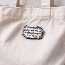 Funny Sarcastic Quote "I Don't Get Nearly Enough Credit For The Thing..." Enamel Lapel Pin, Doodle Star Pin Badge For Backpack Jacket Hat, Unique Gift - White - View 9