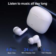 Earbud Bluetooth Nirkabel Sejati TWS, Headphone Stereo HiFi, Earbud Olahraga Peredam Kebisingan dengan Mikrofon, Kompatibel dengan Smartphone - View 3