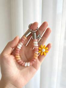 Cute Flower Spiral Phone Line Car Keychain Pendant, Key Chain Wrist Strap, Phone Charm, Anti-Lost Key Lanyard, Cute Flower Pendant, Key Accessories. - Telephone Line - View 8