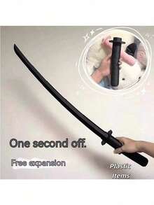 1PC-Retractable Samurai Sword-Hollow Retractable Plastic Toy-Portable-Extended Samurai Sword-Rounded No Sharp Edge -Costume Prop-Movie Prop-Stage Performance Prop-Birthday/Holiday/Party/New Year Gift-Toy-Gift-Present - Multicolor - View 6