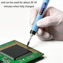 HZOMFEQBF Portable USB Rechargeable Wireless Soldering Iron With Digital Temperature Display, Handheld Pen-Style Soldering Pen For Circuit Board, Model, Jewelry, Fine Repair Tools - View 6