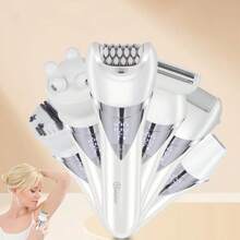 Hatteker 1pc 6-In-1 Electric Epilator Multi-Function Women's Shaver Body Hair Trimmer Bikini Area Razor Set - View 2