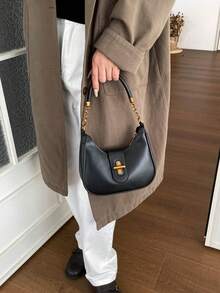 2026 Autumn New Fashion Minimalist Design Highly Attractive Underarm Bag Premium Texture Niche Versatile Shoulder Bag - Black - View 9