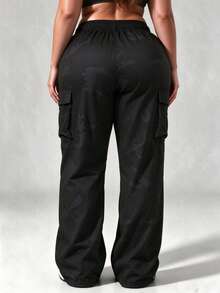 1pc New Women's Autumn/Winter Comfortable Running Fitness Sports Casual Long Pants - Black - View 2