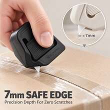 1pc Magnetic Box Opener, Mini Portable Unboxing Cutter, Hidden Blade Express Parcel Carton Opening Tool - A - View 7