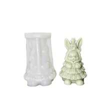 1pc Christmas Star Rabbit Silicone Mold DIY Handmade Candle Aromatherapy Plaster Ornament Silicone Mold - White - View 6