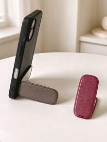 Phone Case Decorative Strip Phone Stand Mirror Leather Texture Acrylic Suitable For Phone Tablet Stand Makeup Mirror Fridge Magnet - Multicolor - View 2