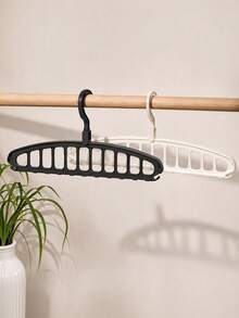 11-Hole Space-Saving Clothes Hanger, Multi-Functional Foldable Rotating Hanger With 360° Swivel Hook, Anti-Slip Plastic Clothing Storage Rack, Suitable For Shirts, Pants And Dresses, Ideal For Home, Bedroom, Apartment And Dorm Storage - Multicolor - View 14