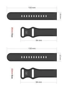 22MM Universal Soft Silicone Watchband, Suitable For Redmi Watch 5 Active/Lite Replacement Watchband, Butterfly Buckle, Durable And Comfortable - 22mm - View 6