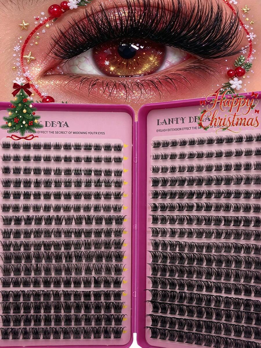 384pcs Cluster False Eyelashes,Dramatic & Voluminous Style,Bold Fluffy ...