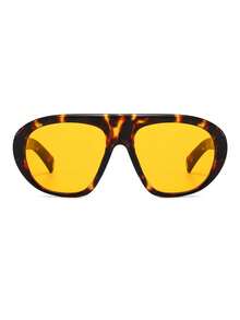 1 Pair Men's Retro Round Oversized Frame Street Style Travel Vacation Personalized Fashion Glasses - Multicolor - View 2