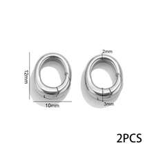 1/2pcs Stainless Steel Gold Plated Oval Spring Gate Ring, Open Jump Ring Connector Clasp For DIY Necklace Bracelet Jewelry Making - Button - View 7