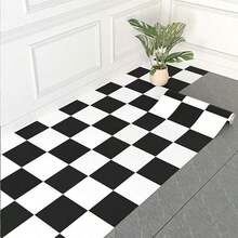 1 Roll Self-Adhesive Black And White Plaid Wallpaper 15.7 Inch X 39.3 ...