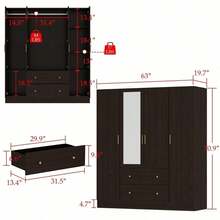 Bedroom Armoires - Brown - View 3