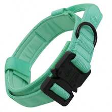 Practical Large Dog Collar With Control Handle, Adjustable Fit, Heavy-Duty Quick-Release Metal Buckle, 1000D Nylon Fabric, Padded Webbing, D-Ring, Suitable For Training And Hiking - Multicolor - View 17