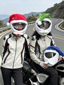 Motorcycle Helmet Cover, Riding Helmet Decoration, Christmas Elements, Multiple Colors Available, Christmas Gift - A - View 2