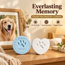 Cat & Dog Paw Print Memorial Set, 3 Packs Ink With Heart-Shaped Mold, 3 Colors Available, Pet DIY Memorial Gift - Multicolor - View 3