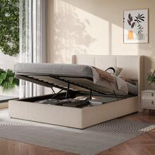 Beige Linen-Look Air Mattress 160x200cm - Beige - View 5