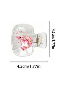 彩色花朵龍蝦與沙丁魚主題便攜式牙刷套，透明旅行牙刷收納盒，牙刷頭保護夾，方便攜帶，防塵設計，適合送給親人、朋友、家人、老師、旅行愛好者的理想禮物，居家、宿舍、度假必備，生日禮物、開學禮物、婚禮、教師節 - 彩色 - 查看 12