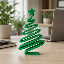1PC Cross-Border Hot-Selling 3D Printed Minimalist Line Christmas Tree Ornament Home Decor Desktop Decoration - Multicolor - View 2