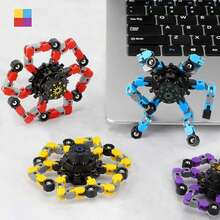 1pc Random Color Transforming , Mechanical Robot Design, Adult Desktop Stress Relief Toy - Multicolor - View 3