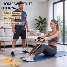 Yoga Resistance Band, Thickened Non-Slip Long Loop Strength Elastic Band For Stretching, Pull-Up Assistance And Muscle Training - Multicolor - View 1