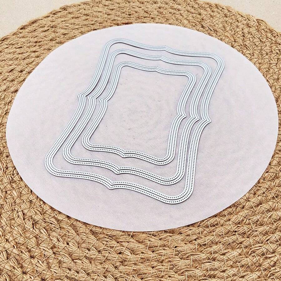 قوالب قطع معدنية أساسية للإطارات/الحدود، مناسبة لأعمال DIY السكرابوكينج وصناعة البطاقات والحرف اليدوية بالنقش البارز، بدون الحاجة إلى ختم، مواد DIY - LG26-8287 - مشاهدة 1