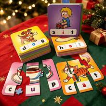 beartale 20pcs CVC Word Puzzle Spelling Toy Set, Self-Correcting Visual ...