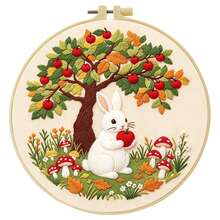 15*15cm/5.9*5.9in 20*20cm/7.9*7.9in,Growing Tree Embroidery Kit, DIY Handmade Embroidery Set For Adult Beginners, Home Gift, Women's Sewing Gift, Including User Manual, Printed Pattern Fabric, Embroidery Frame, Needle And Thread. - Growing Tree - View 17